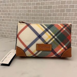Dooney and Bourke plaid leather cosmetic case